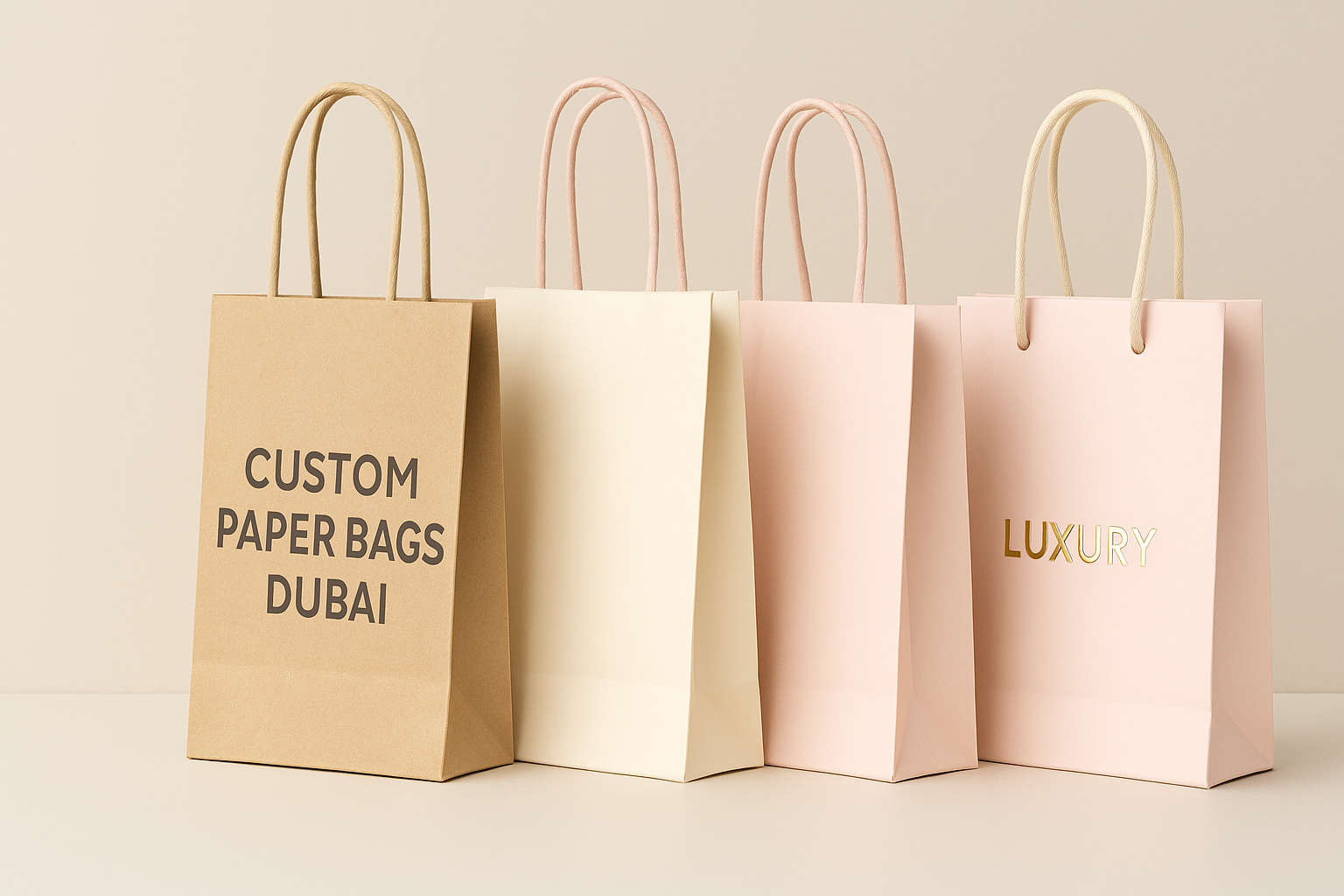 Custom Paper Bags Dubai – Luxury Laminated Paper Bag UAE